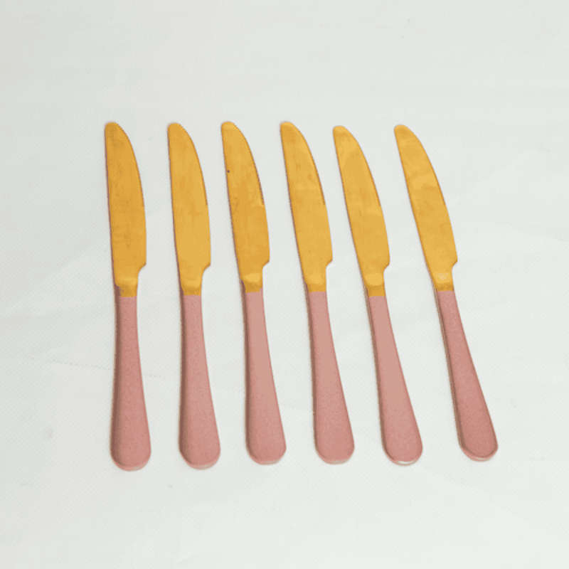 Cutlery Sets - Flat Handle - Pink