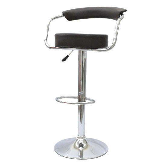 Barstool - Round Arm - Black