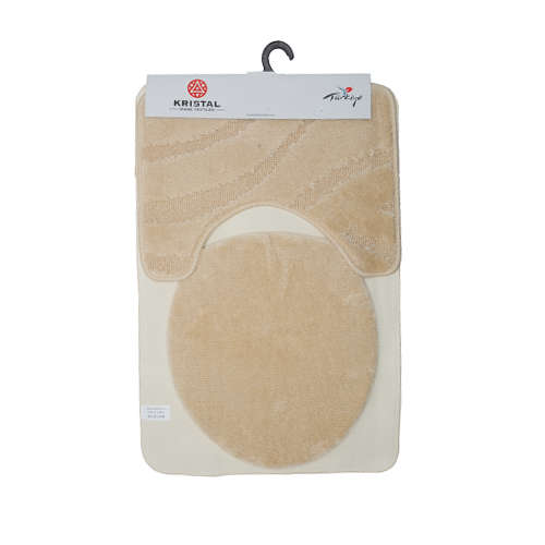 Bathroom mat - Small Set - 3 Pc Set - Biege