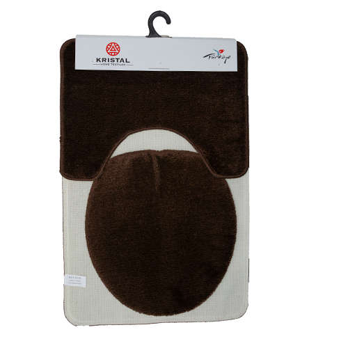 Bathroom mat - Small Set - 3 Pc Set - Brown