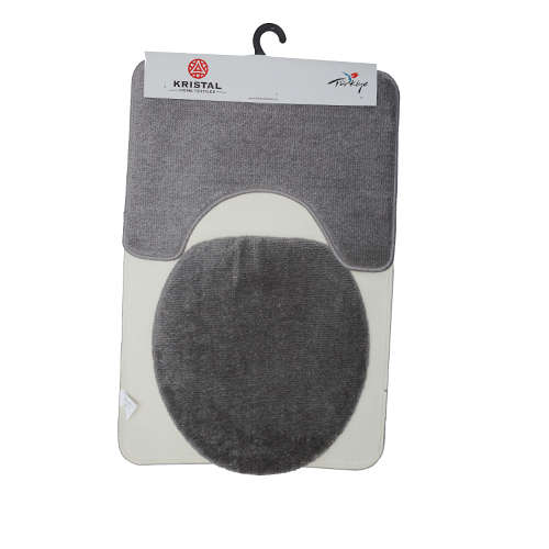 Bathroom mat - Small Set - 3 Pc Set - Grey