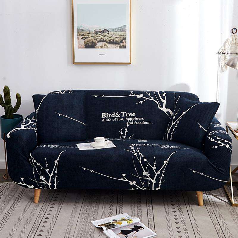 Sofa Covers - Printed - 8pc Set 2211 - Plain Grey