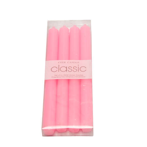 Candles - 4pc Colour Candles 25cm