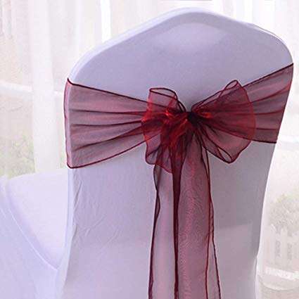 Chair Backs - Organza - Yellow / Pack of 5