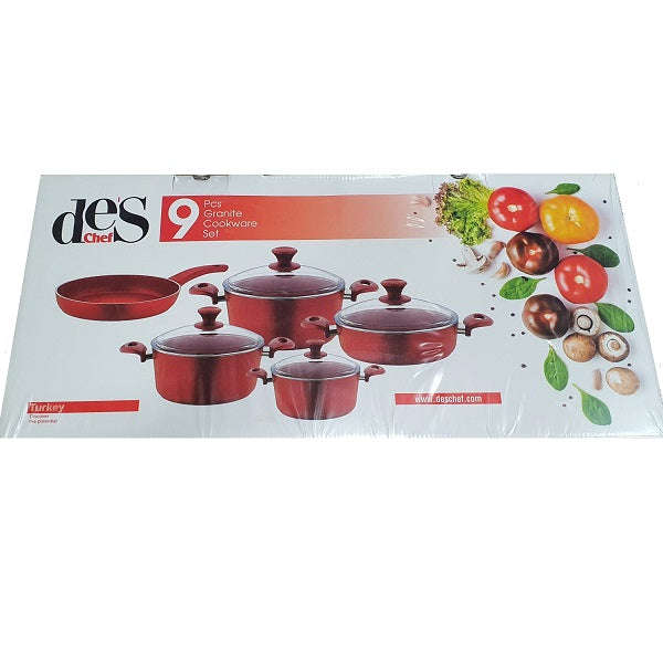 Deschef - 9pc Granite Cookware
