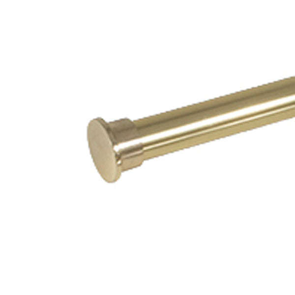 25mm Flat End Caps - Dual Pack - Brass