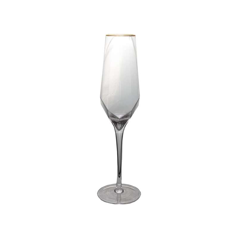 Stemware - Diamond Cut Gold Rim