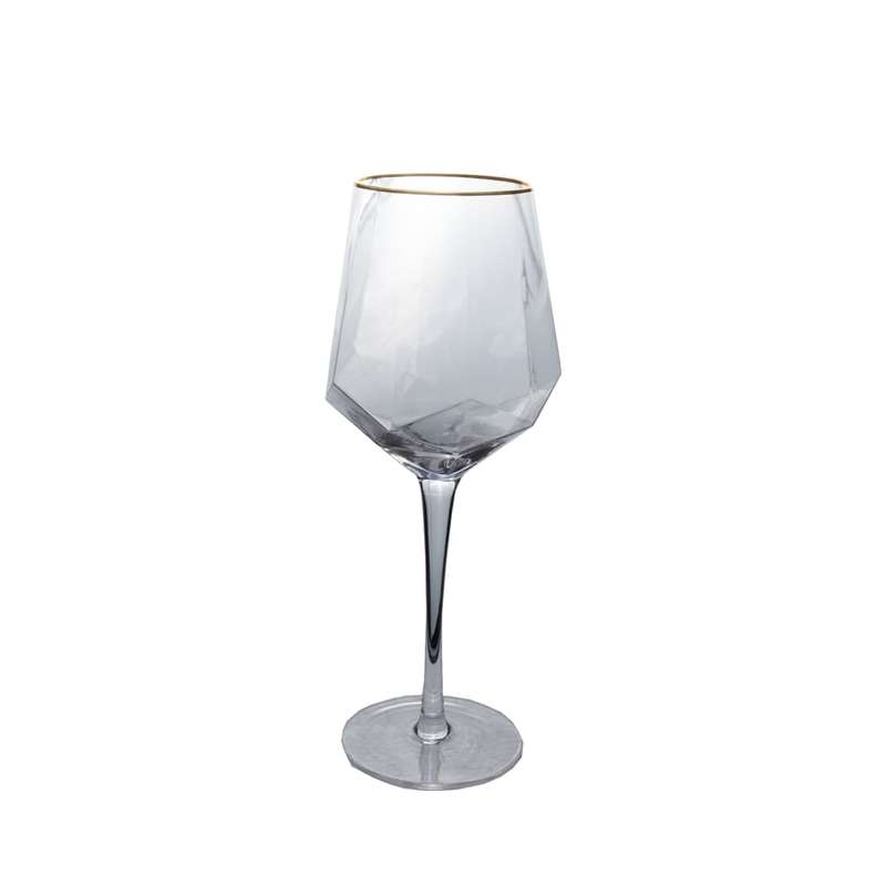 Stemware - Diamond Cut Gold Rim