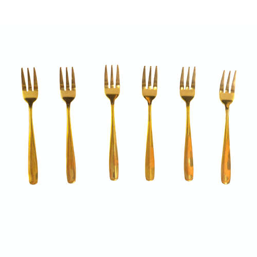 Cutlery - Dessert Forks Gold - Set