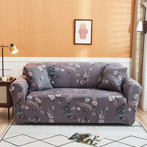 Sofa Covers - Printed - 6pc Set 321 - Grey 12