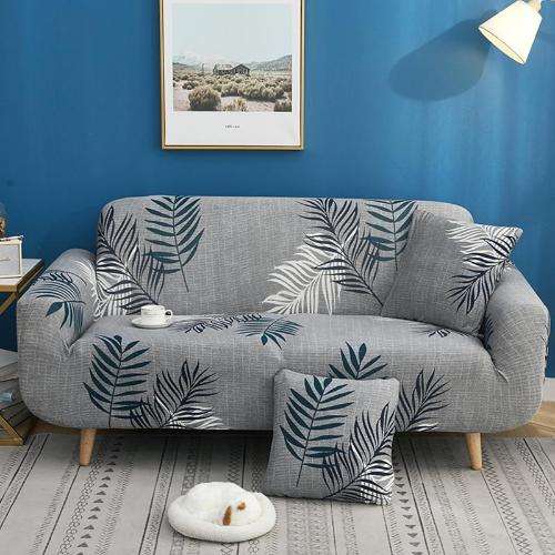 Sofa Covers - Printed - 8pc Set 2211 - Plain Grey