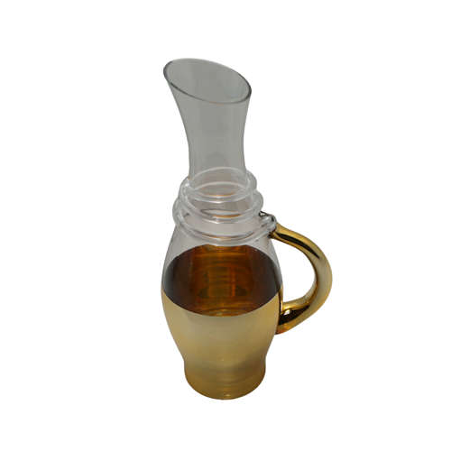 Glass Jug Clear Rope Gold base