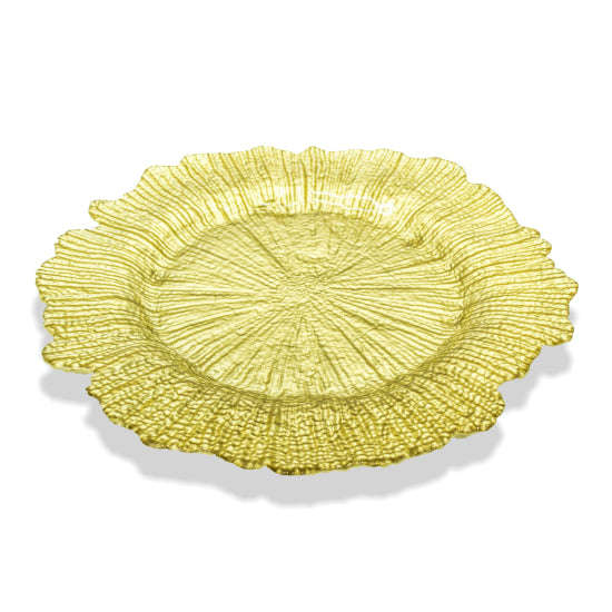 Underplates - Glass - Flower Leaf Pattern