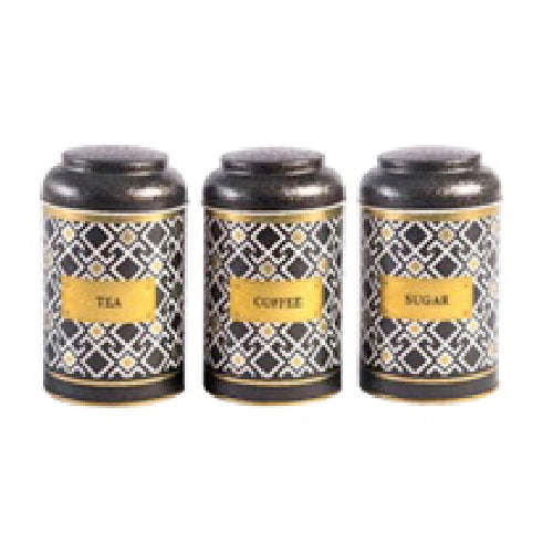Printed Bread Bin and Canister Set - Oval