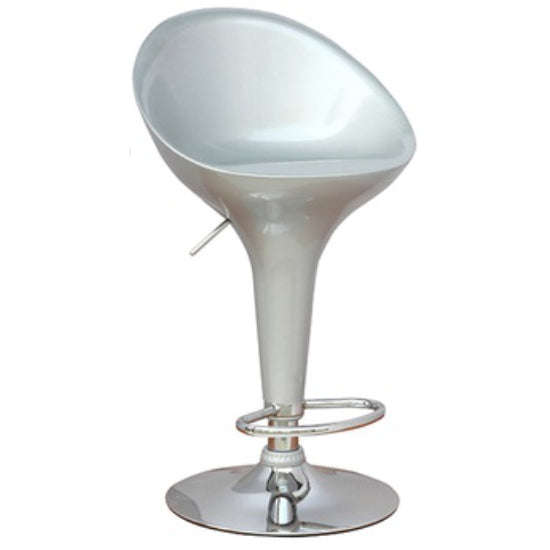 Bar Stool - Funnel - High Gloss - Silver