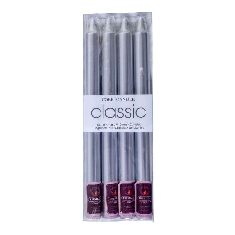 Candles - 4pc Premium 25cm Candles