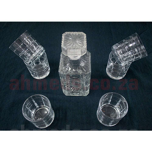 Glass Jug Set -  7pc Glass with Lid