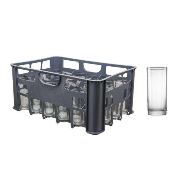 Hiball Glass - Regent 24's Including Plastic Crate Grey