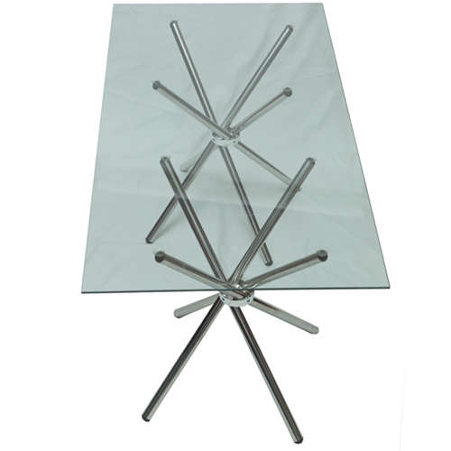 Cafe Table - Rectangle Glass Top Clear