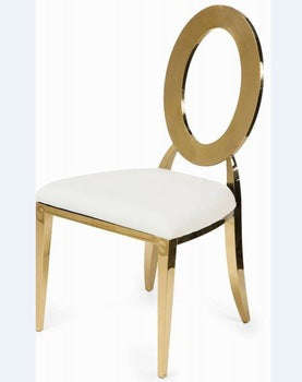 Steel Frame Oval Back Chair