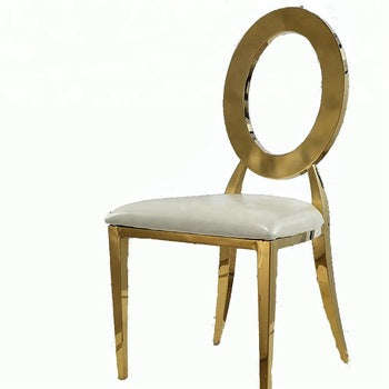 Round O-Back Chair - Gold