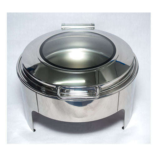 Chafing Dish - Round Flat Top with Window Silver
