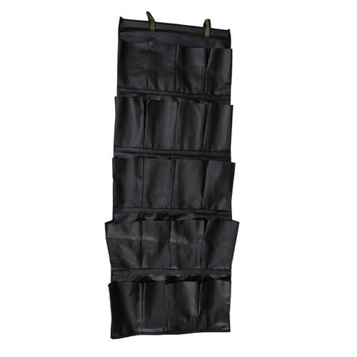 Faux Leather Hanging Shoe Rack - 20 Pockets