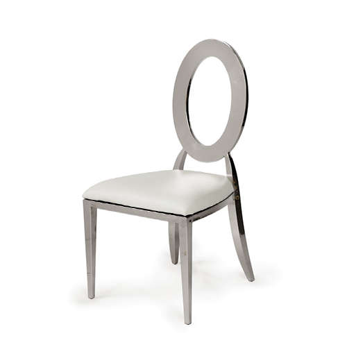 Steel Frame Oval Back Chair
