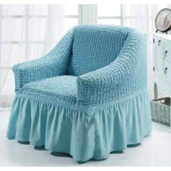 Sofa Covers - Stretch - 2+2+1+1 / Light Brown / Frilled
