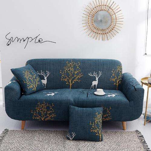 Sofa Covers - Printed - 8pc Set 2211 - Plain Grey