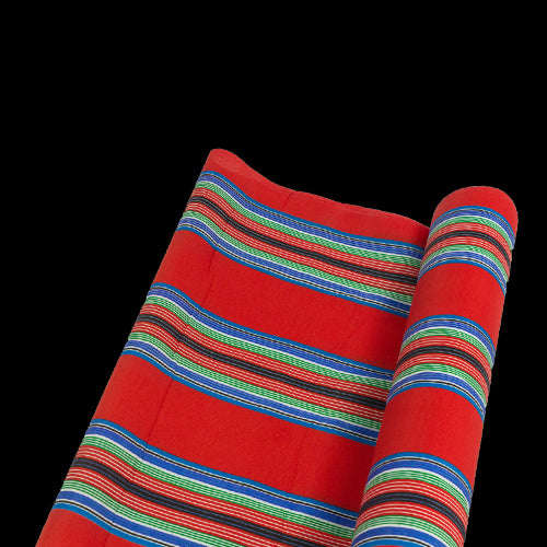 Printed Polycotton - Venda Stripe - Per meter / Red