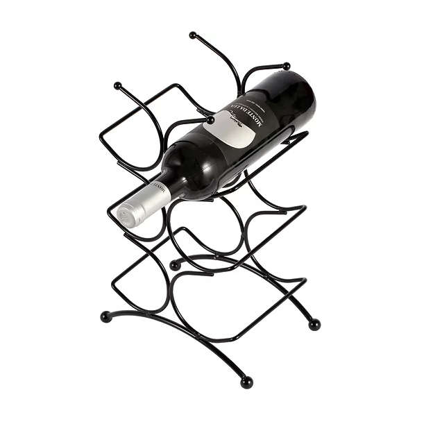 Bottle Rack - 6 Bottle Upright - Black