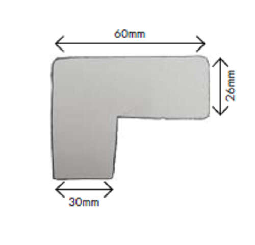 Curtain Pelmets - 60mm Cubist Rods + End Caps