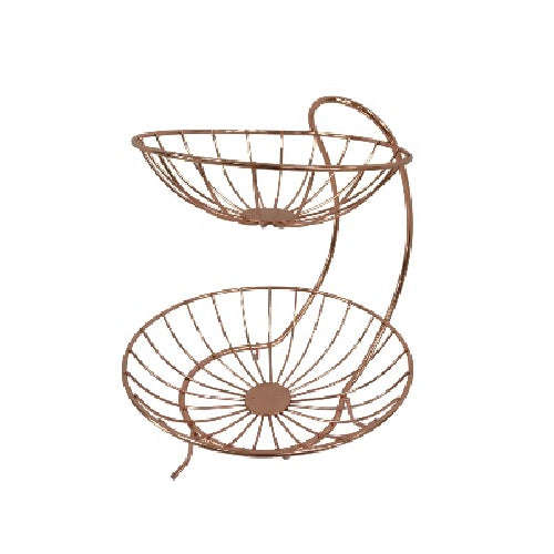 Fruit Baskets - 2 Tier Copper