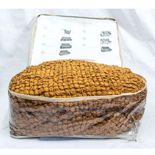 Sofa Covers - Stretch - 2+2+1+1 / Light Brown / Frilled