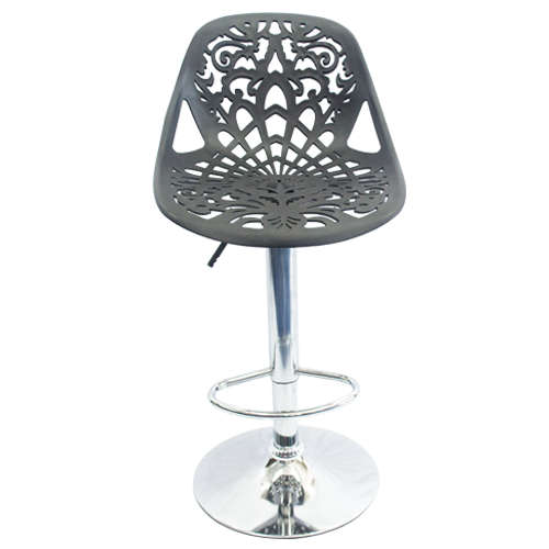 Barstool - Floral Cut-out - Black