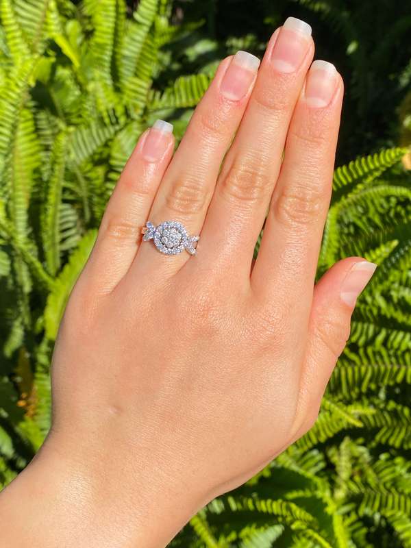 18K gold diamond ring.