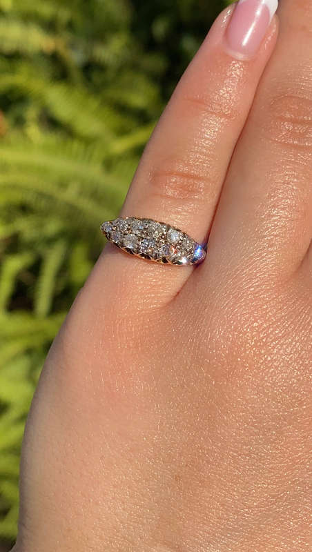 18K gold Victorian diamond ring.