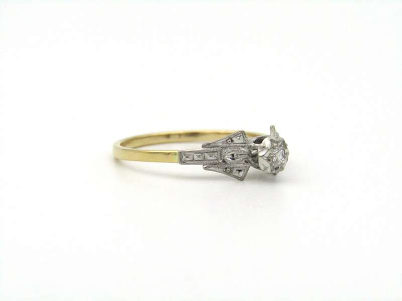 18K gold diamond ring.