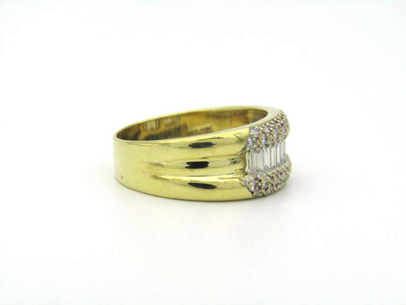 18K gold diamond ring.