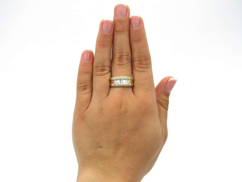 18K gold diamond ring.