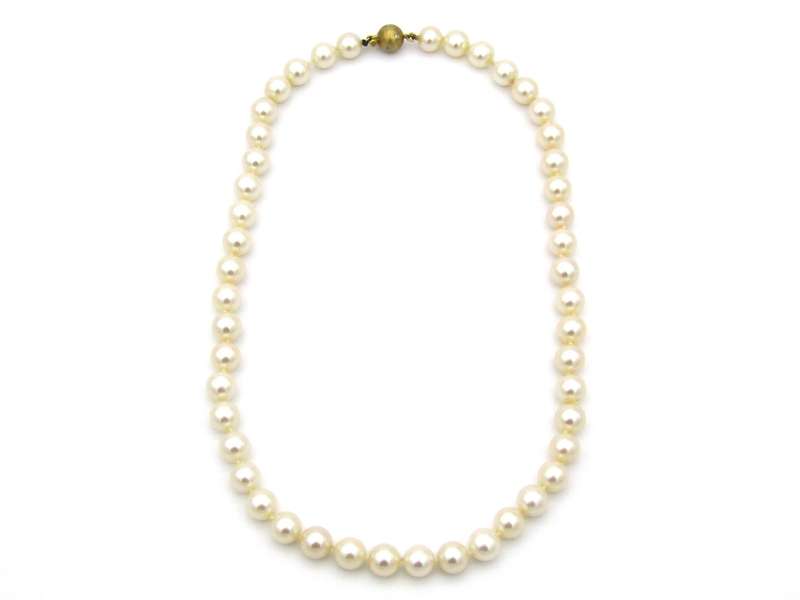 18K gold pearl and diamond necklace by Browns.