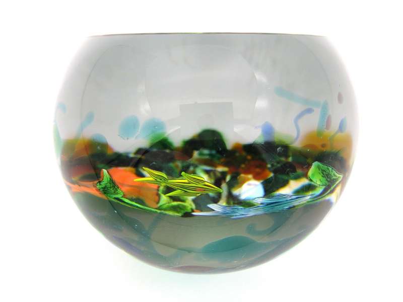 William Manson Junior Art Glass paperweight, 1998.
