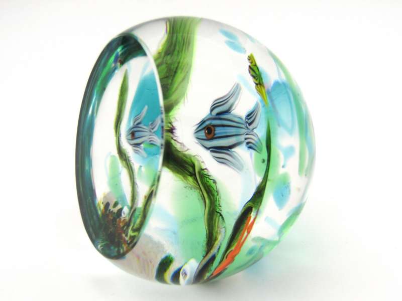 William Manson Junior Art Glass paperweight, 1998.
