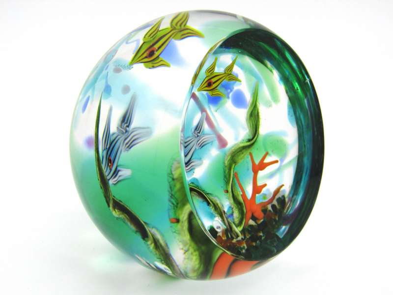 William Manson Junior Art Glass paperweight, 1998.