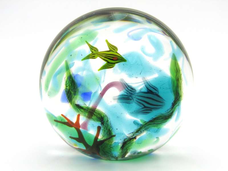William Manson Junior Art Glass paperweight, 1998.