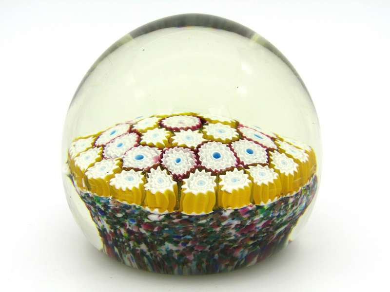 Murano Millefiori Art Glass paperweight, Circa 1970's.