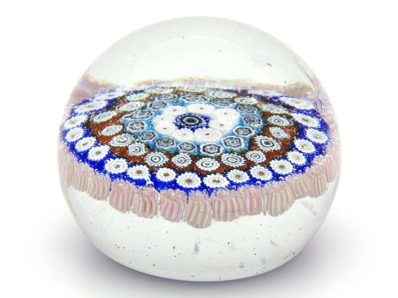Murano Millefiori Cane Art Glass paperweight possibly by Barovier and Toso, Circa 1970's.