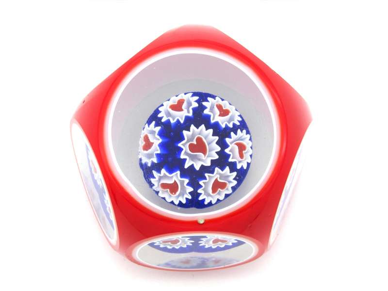 An unusual Murano Millefiori glass paperweight, Circa 1970's.
