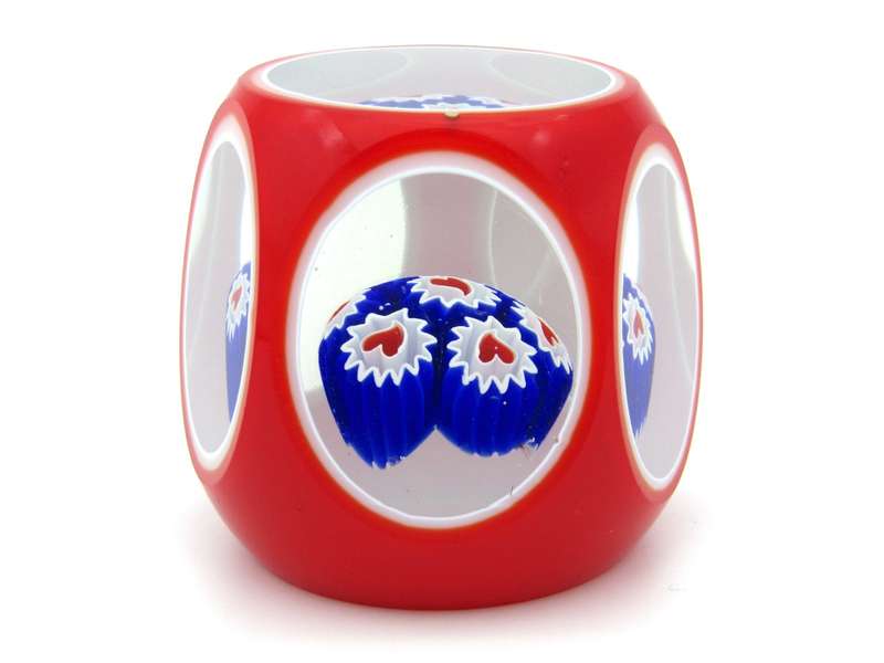 An unusual Murano Millefiori glass paperweight, Circa 1970's.